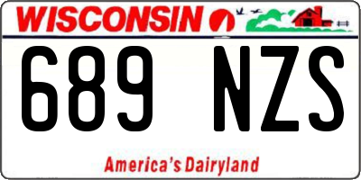 WI license plate 689NZS