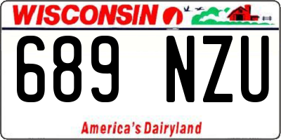 WI license plate 689NZU