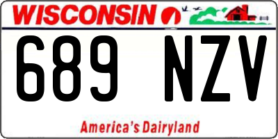 WI license plate 689NZV