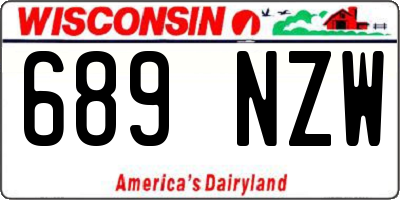 WI license plate 689NZW