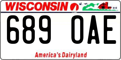 WI license plate 689OAE