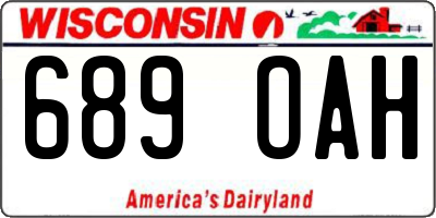 WI license plate 689OAH