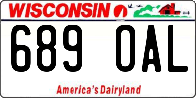 WI license plate 689OAL