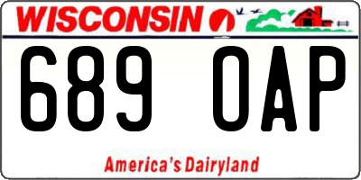 WI license plate 689OAP