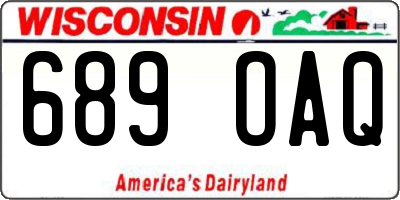 WI license plate 689OAQ