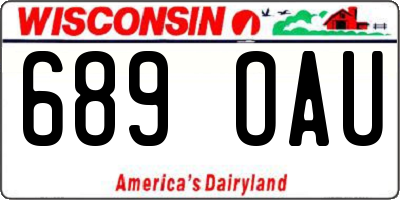 WI license plate 689OAU