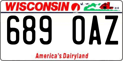 WI license plate 689OAZ