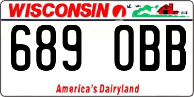 WI license plate 689OBB