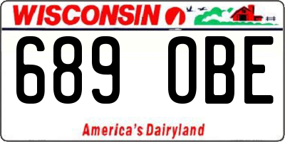 WI license plate 689OBE
