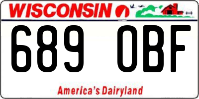 WI license plate 689OBF