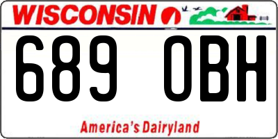 WI license plate 689OBH