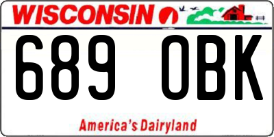 WI license plate 689OBK