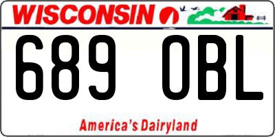 WI license plate 689OBL