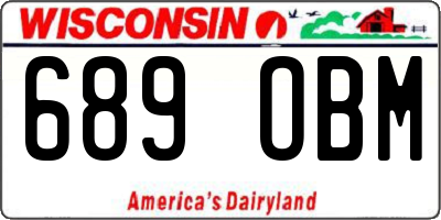 WI license plate 689OBM