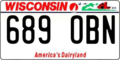 WI license plate 689OBN