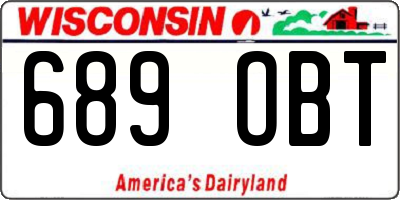 WI license plate 689OBT