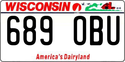 WI license plate 689OBU