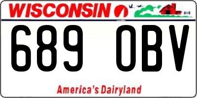 WI license plate 689OBV