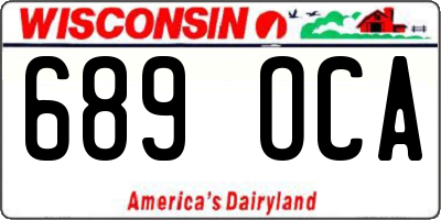 WI license plate 689OCA
