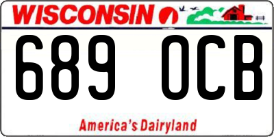 WI license plate 689OCB