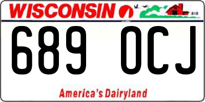 WI license plate 689OCJ