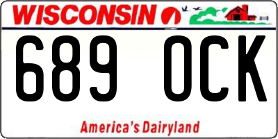 WI license plate 689OCK