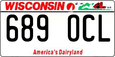 WI license plate 689OCL