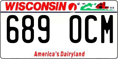 WI license plate 689OCM