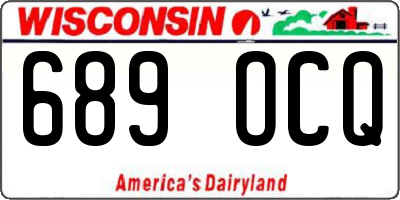 WI license plate 689OCQ