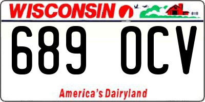 WI license plate 689OCV