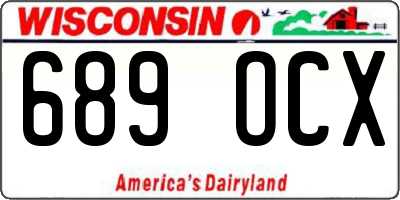 WI license plate 689OCX