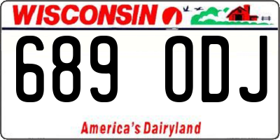 WI license plate 689ODJ