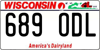 WI license plate 689ODL