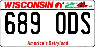 WI license plate 689ODS