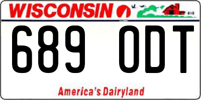 WI license plate 689ODT