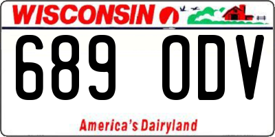 WI license plate 689ODV