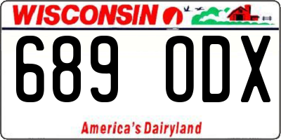 WI license plate 689ODX
