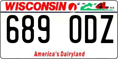 WI license plate 689ODZ