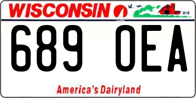 WI license plate 689OEA