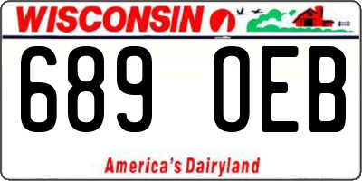 WI license plate 689OEB