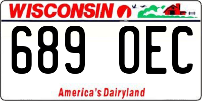 WI license plate 689OEC