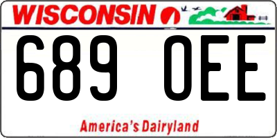 WI license plate 689OEE