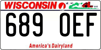 WI license plate 689OEF