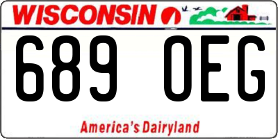 WI license plate 689OEG