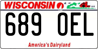 WI license plate 689OEL