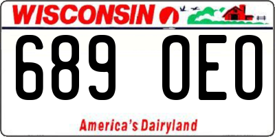 WI license plate 689OEO