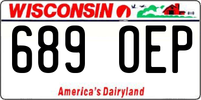 WI license plate 689OEP
