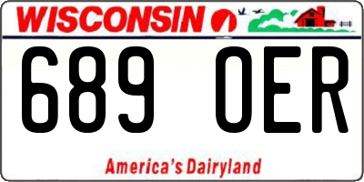 WI license plate 689OER