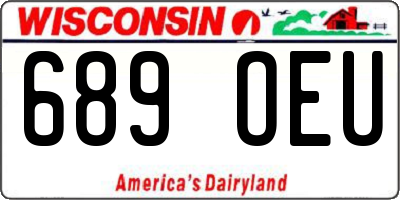 WI license plate 689OEU