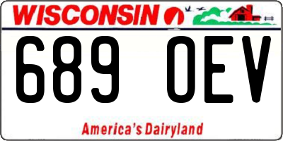 WI license plate 689OEV